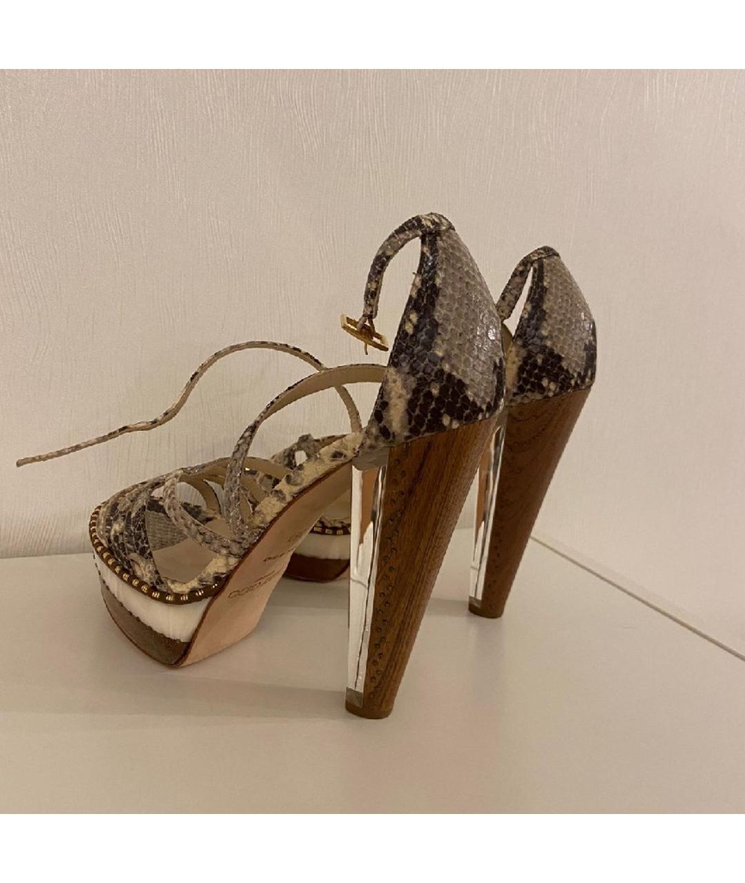 JIMMY CHOO Коричневые босоножки, фото 4