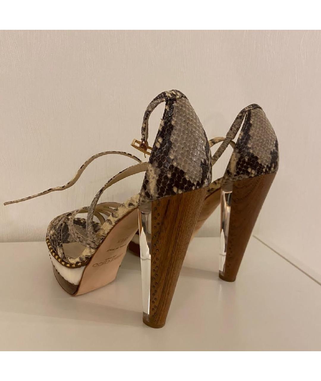 JIMMY CHOO Коричневые босоножки, фото 6