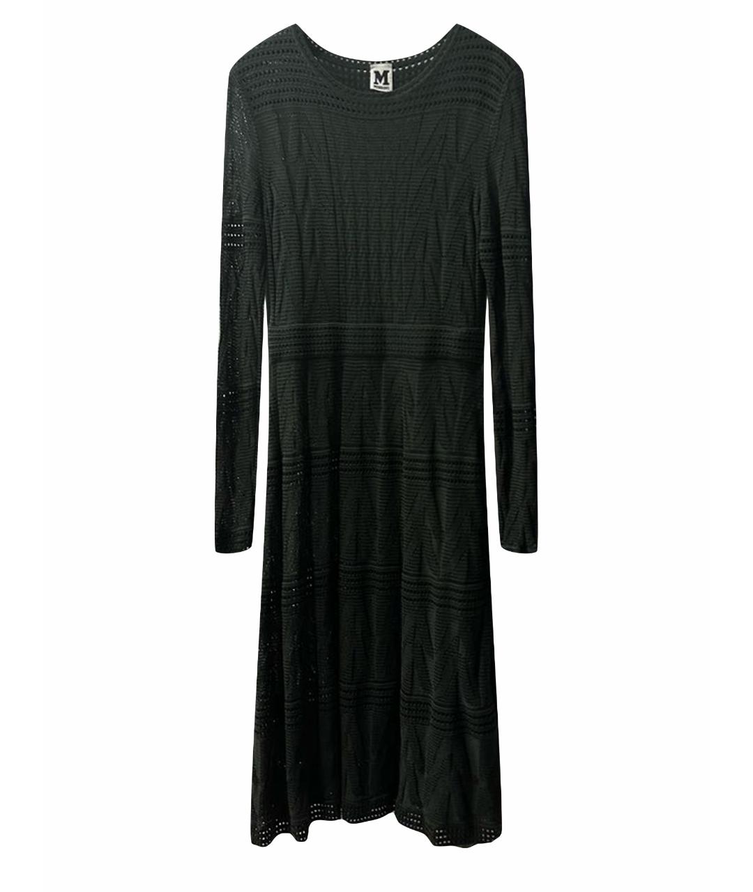M MISSONI Черное хлопковое повседневное платье, фото 1