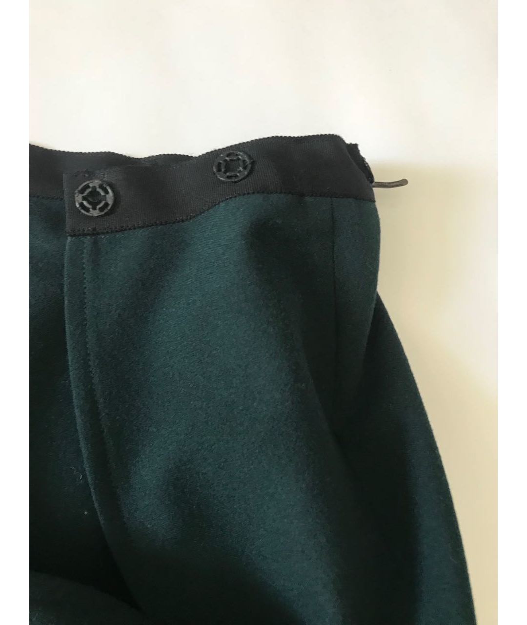 LANVIN Зеленая вискозная юбка миди, фото 4
