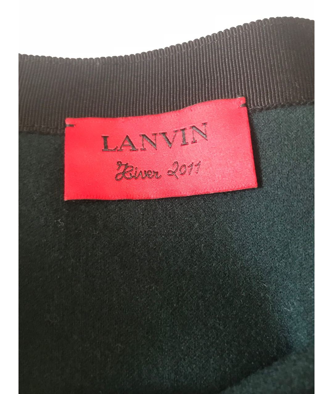 LANVIN Зеленая вискозная юбка миди, фото 3