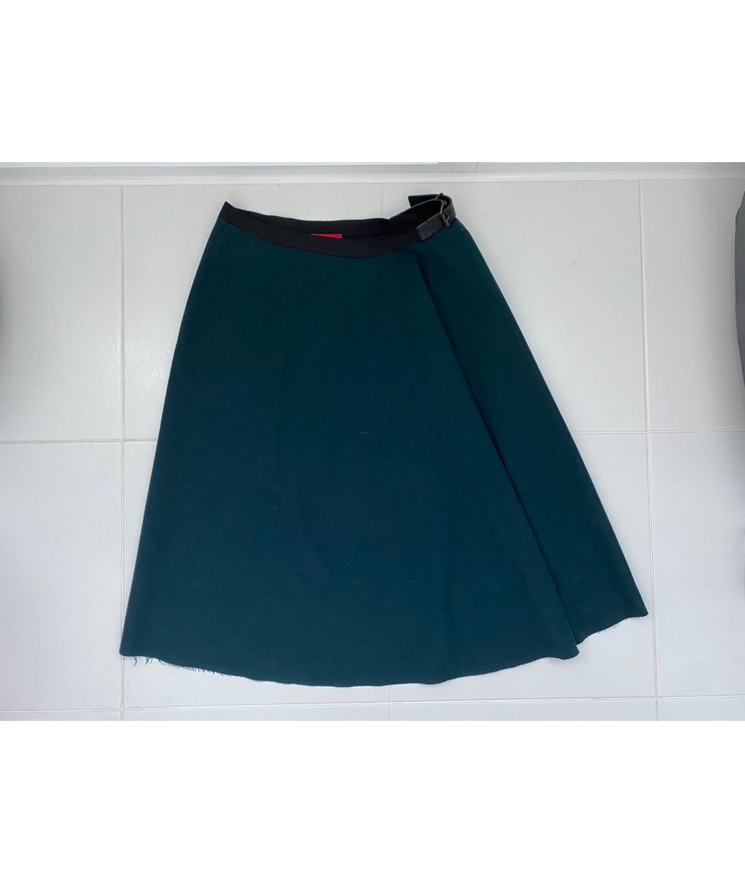 LANVIN Зеленая вискозная юбка миди, фото 8
