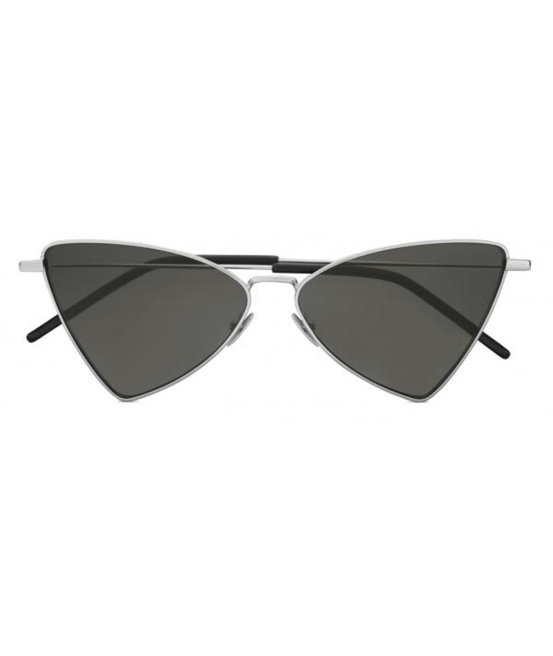 SAINT LAURENT Серые металлические солнцезащитные очки, фото 1