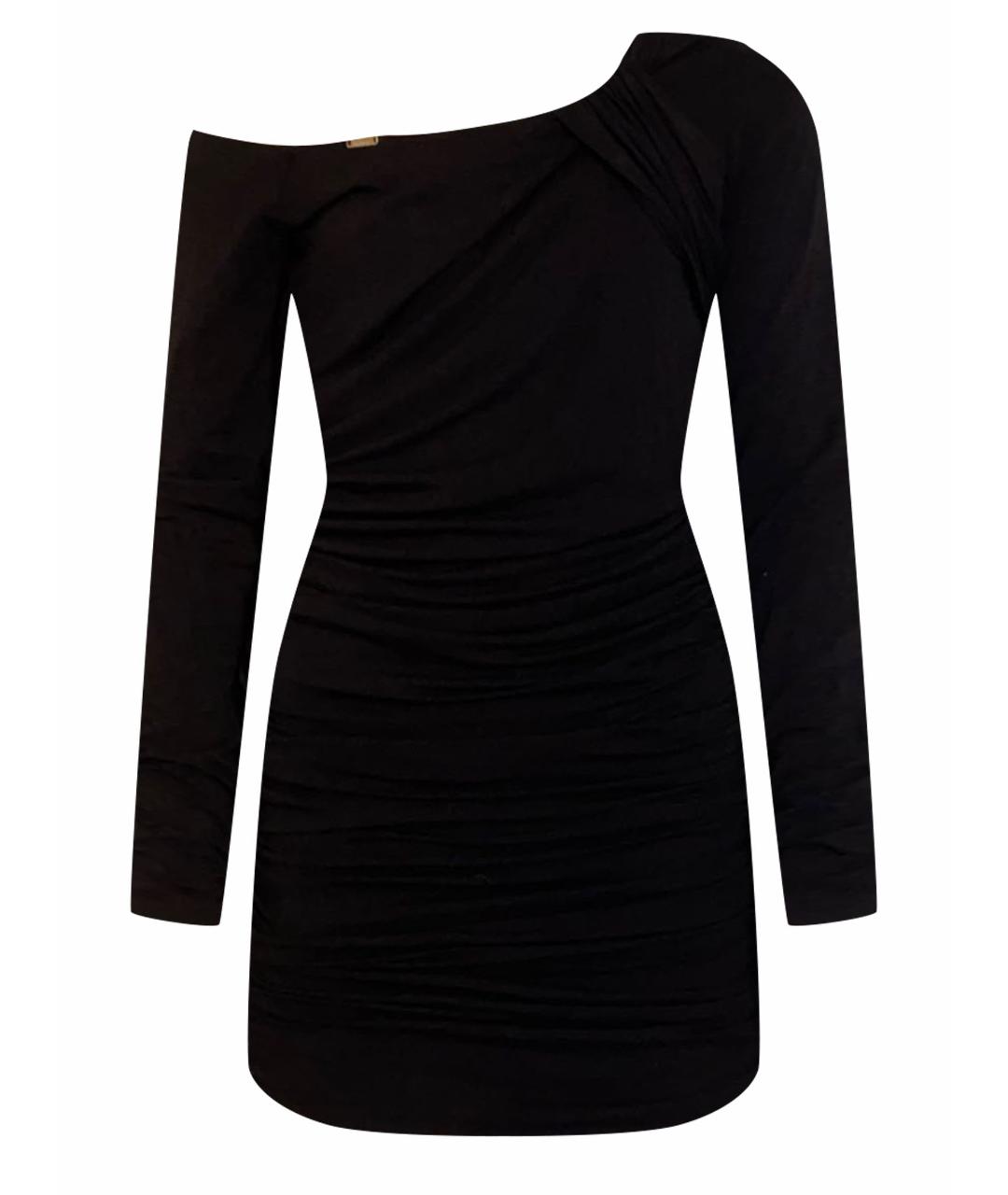 ELISABETTA FRANCHI Черное вискозное вечернее платье, фото 1