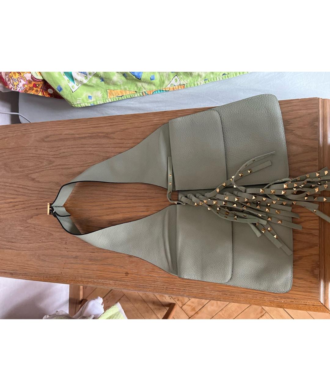 VALENTINO Кожаная сумка с короткими ручками, фото 9