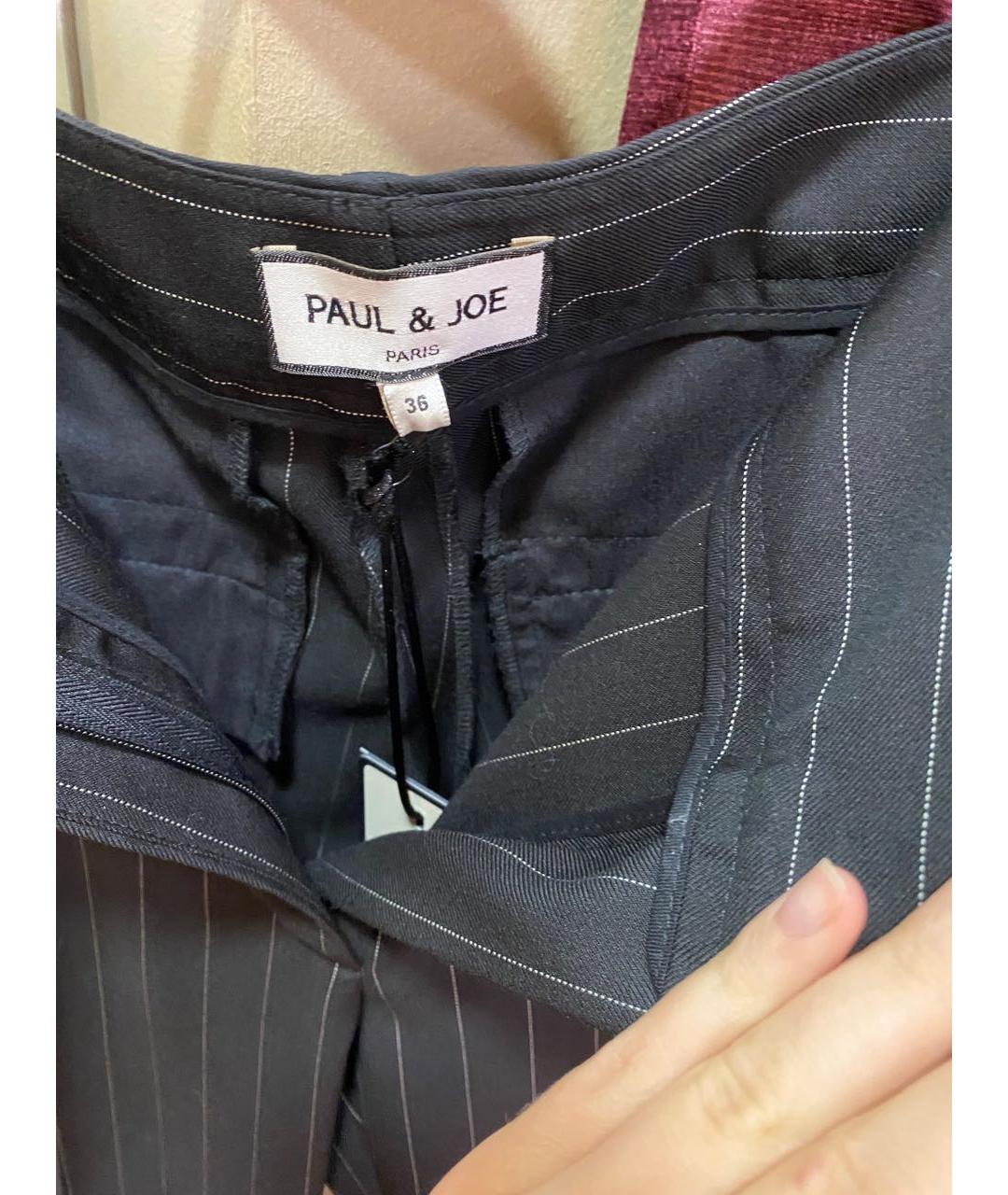 PAUL & JOE Черные шерстяные брюки узкие, фото 2
