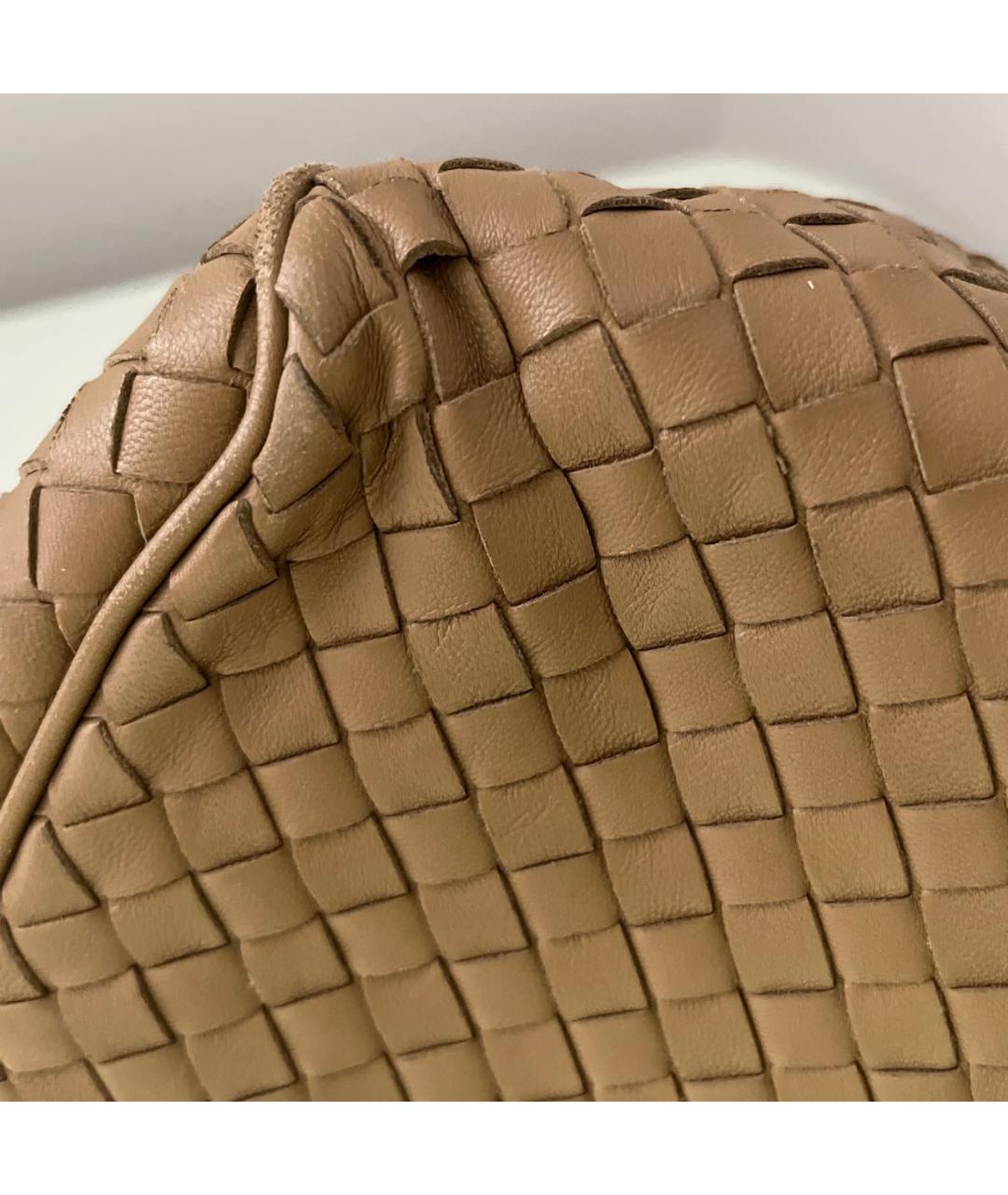 BOTTEGA VENETA Бежевая кожаная сумка тоут, фото 7