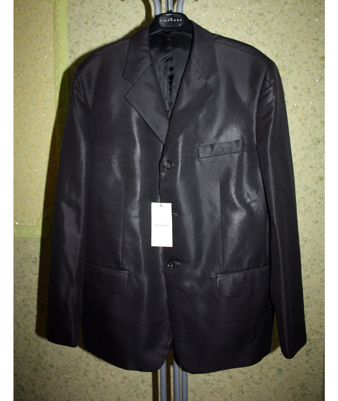 JOHN RICHMOND Черный хлопковый пиджак, фото 3