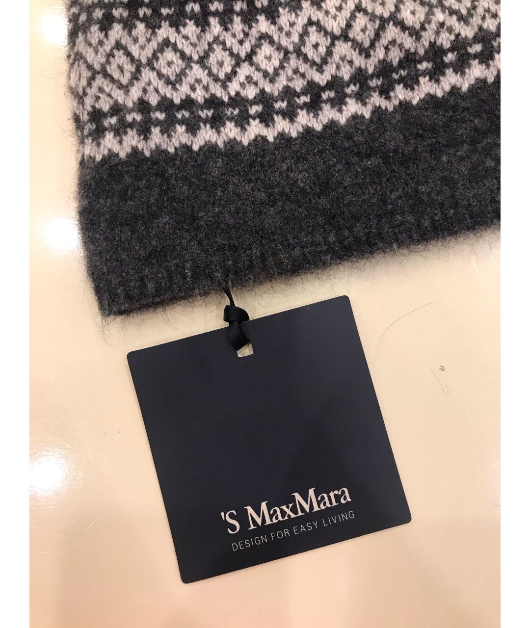 MAX MARA Серая шерстяная шапка, фото 3