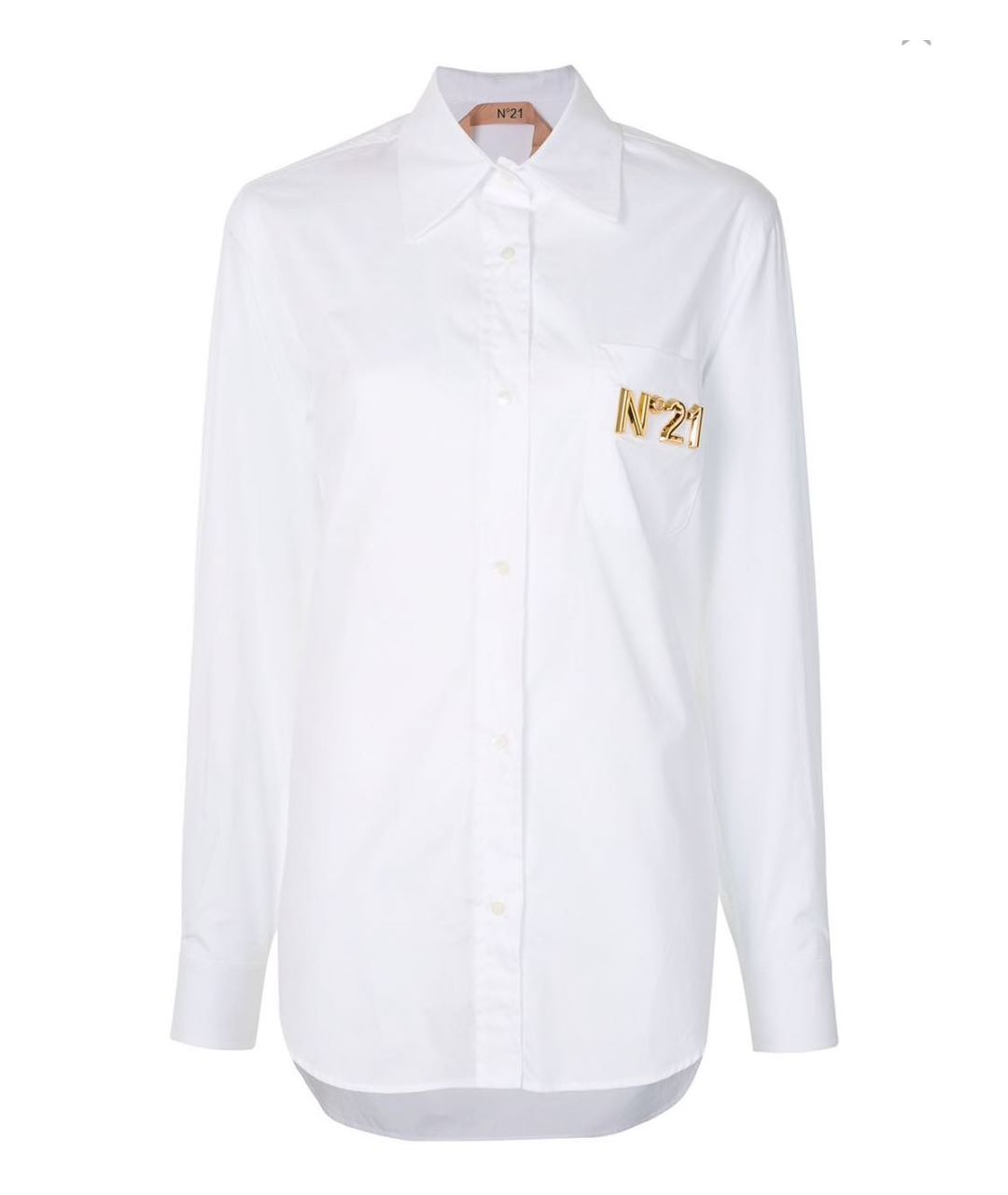 NO. 21 Белая хлопковая рубашка, фото 1