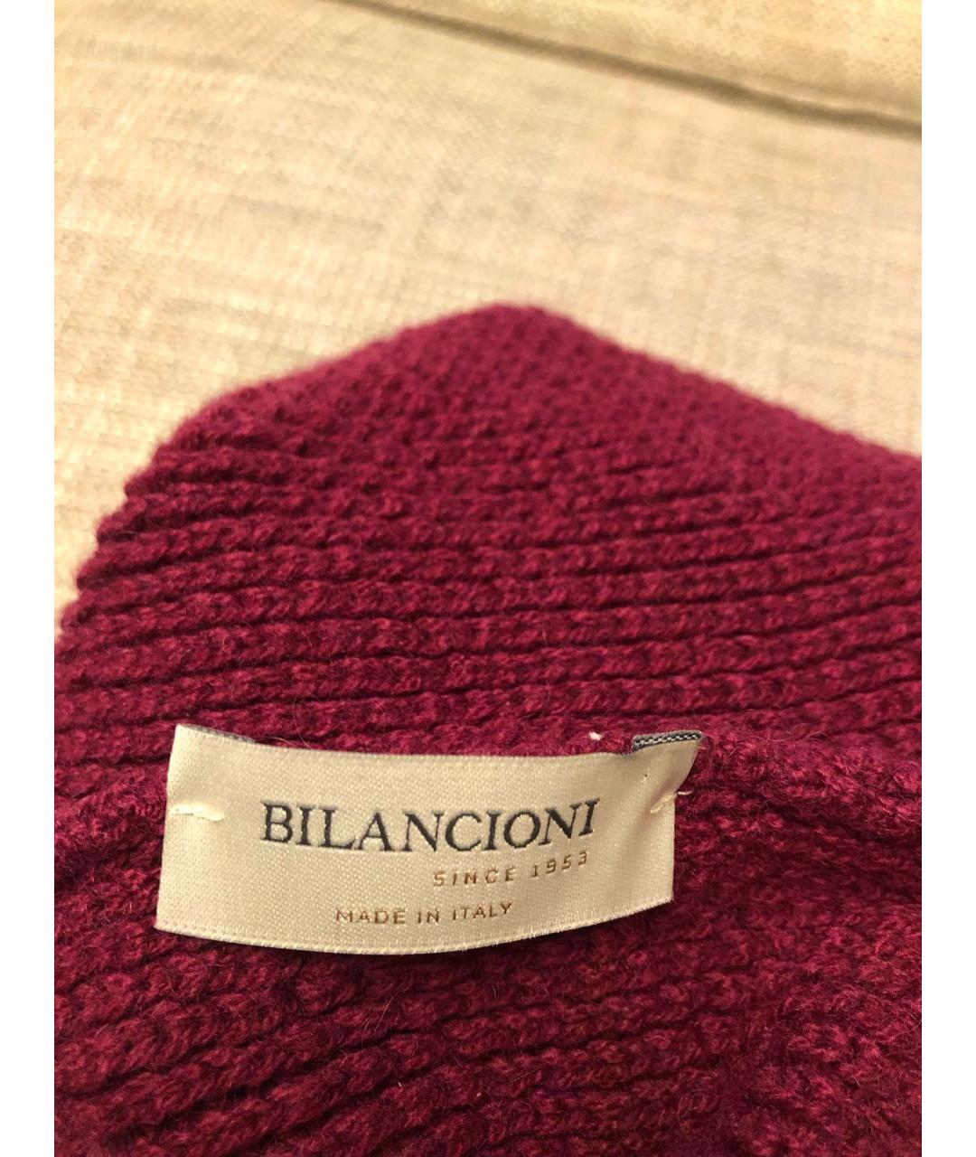 BILANCIONI Бордовая шерстяная шапка, фото 2