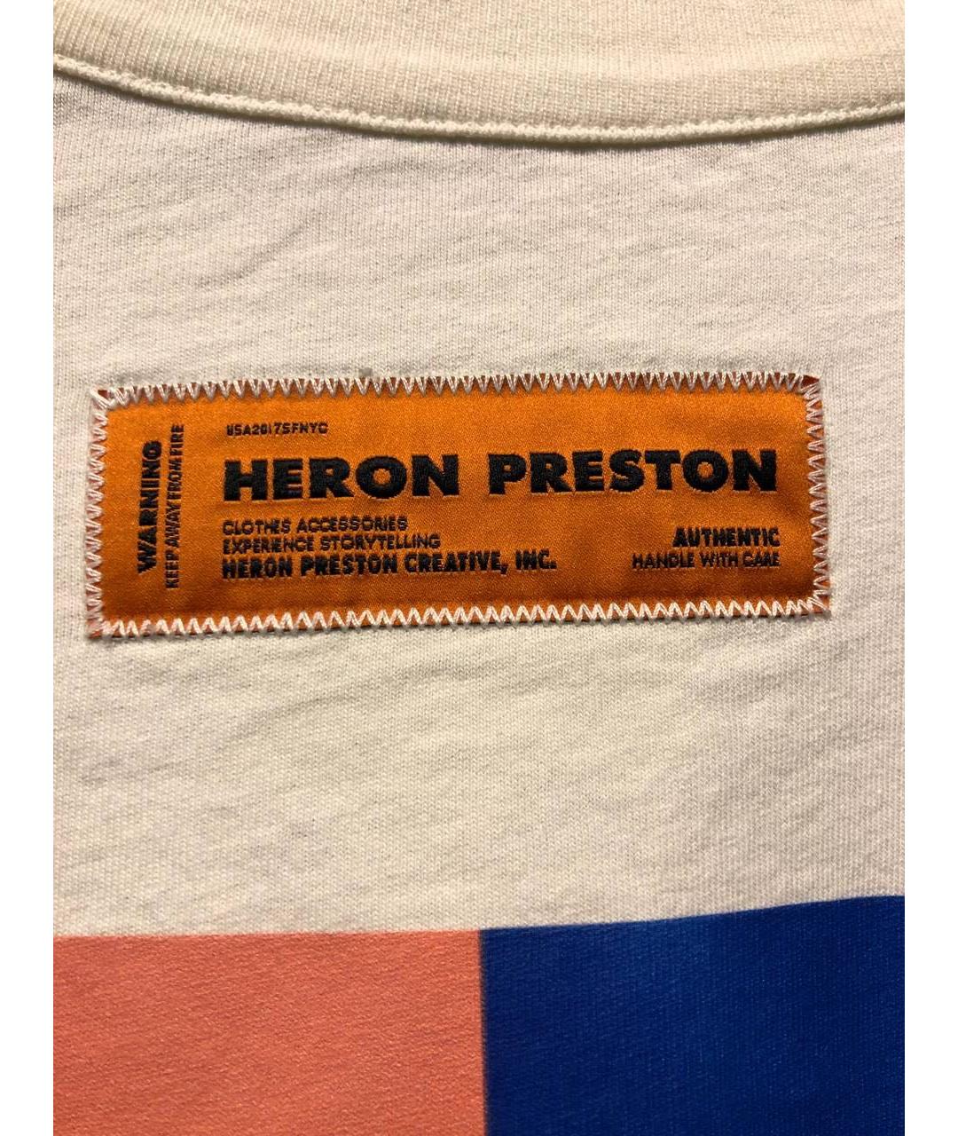 HERON PRESTON Белая хлопковая футболка, фото 7