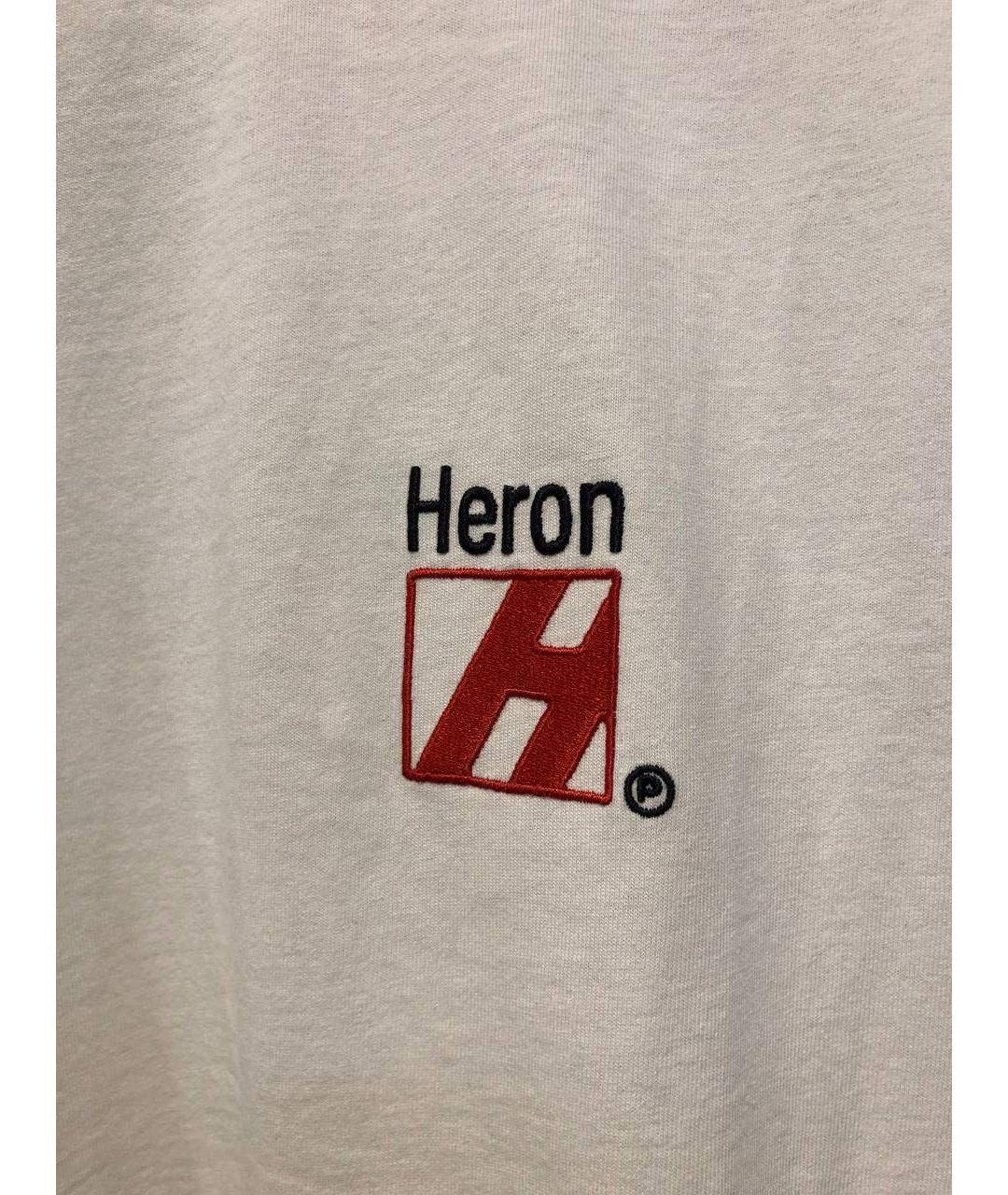 HERON PRESTON Белая хлопковая футболка, фото 8
