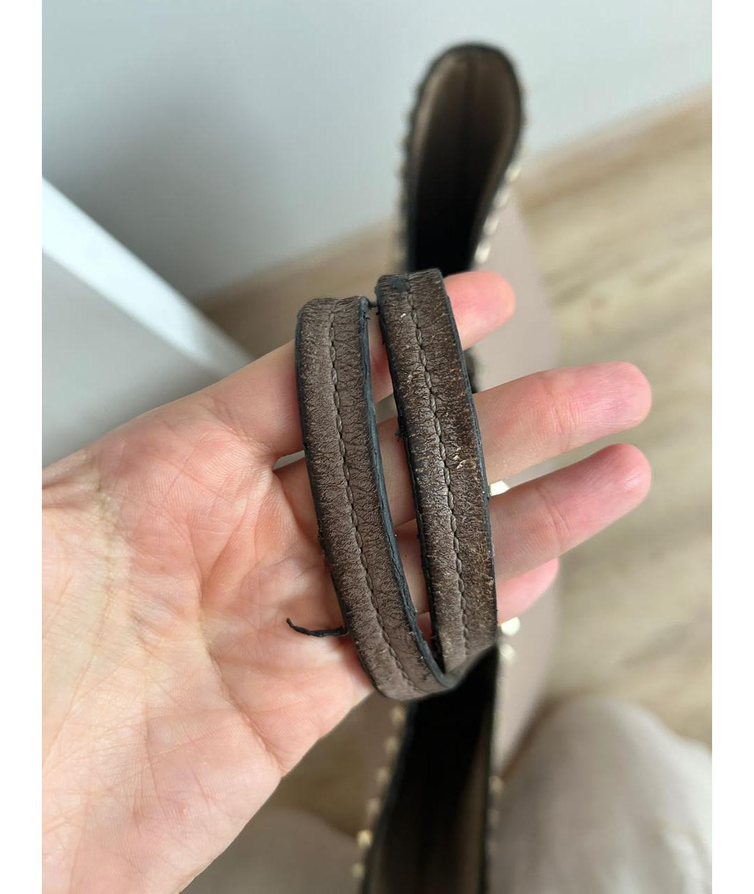 VALENTINO Розовая кожаная сумка тоут, фото 4