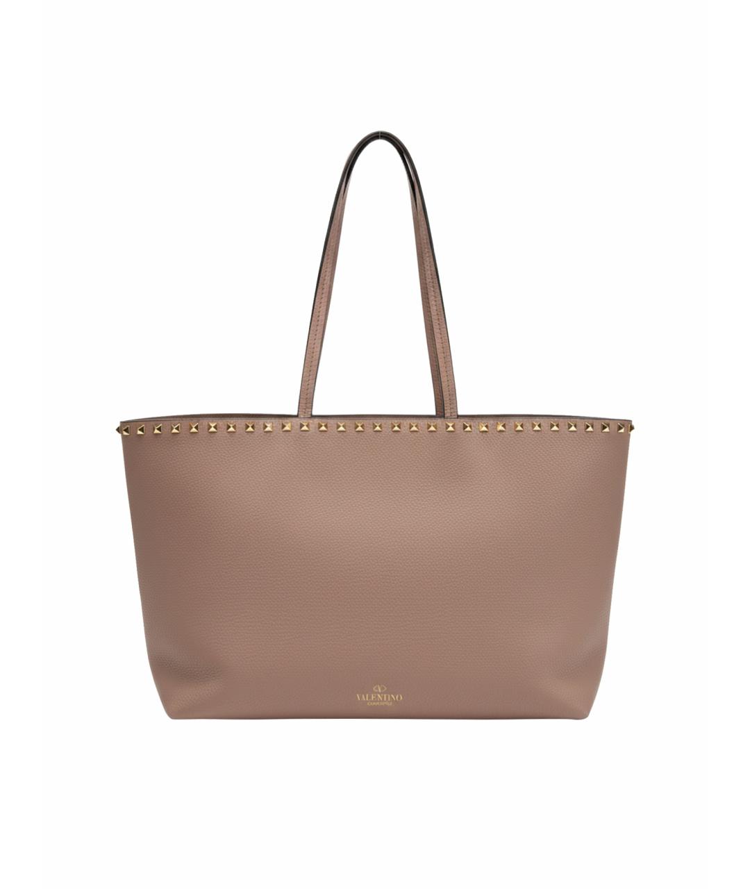 VALENTINO Розовая кожаная сумка тоут, фото 1