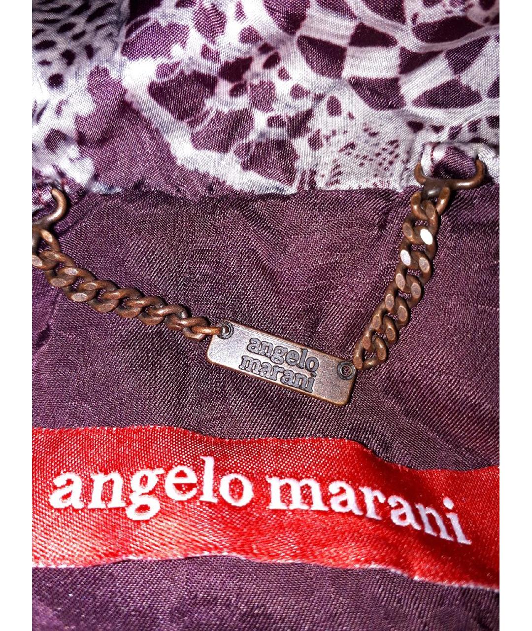ANGELO MARANI Фиолетовый полиэстеровый пуховик, фото 7