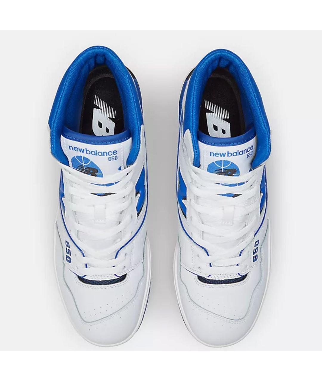 NEW BALANCE Синие кожаные высокие кроссовки / кеды, фото 2