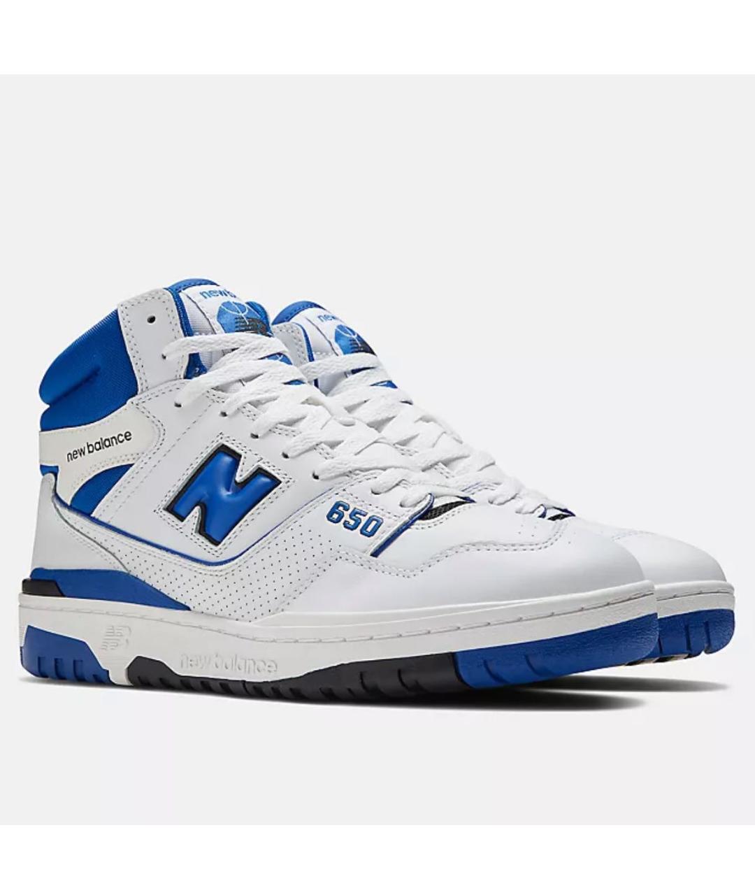 NEW BALANCE Синие кожаные высокие кроссовки / кеды, фото 3