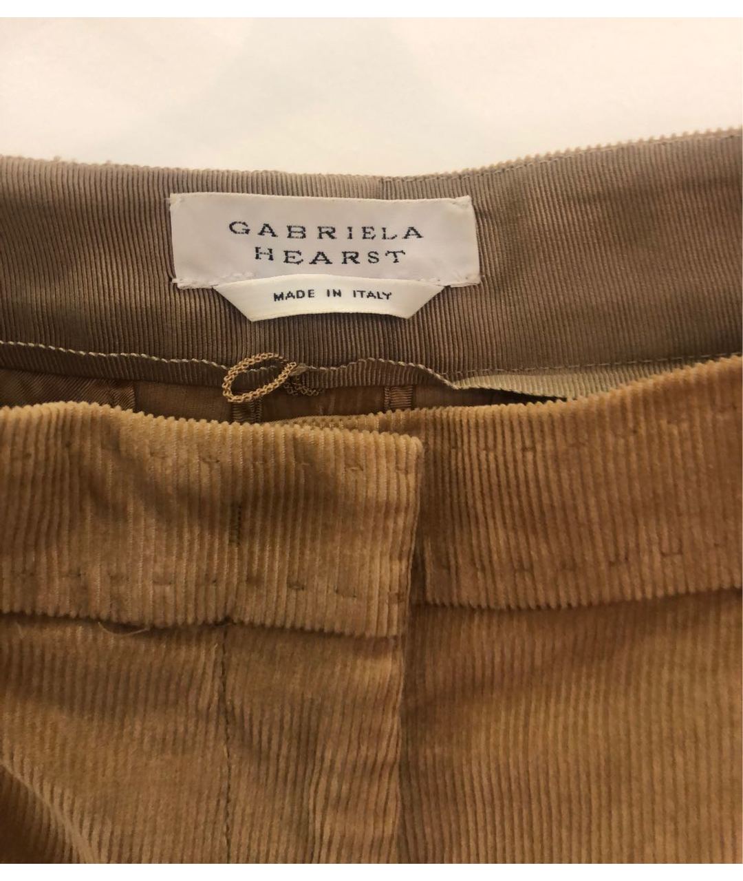 GABRIELA HEARST Коричневые велюровые брюки широкие, фото 3