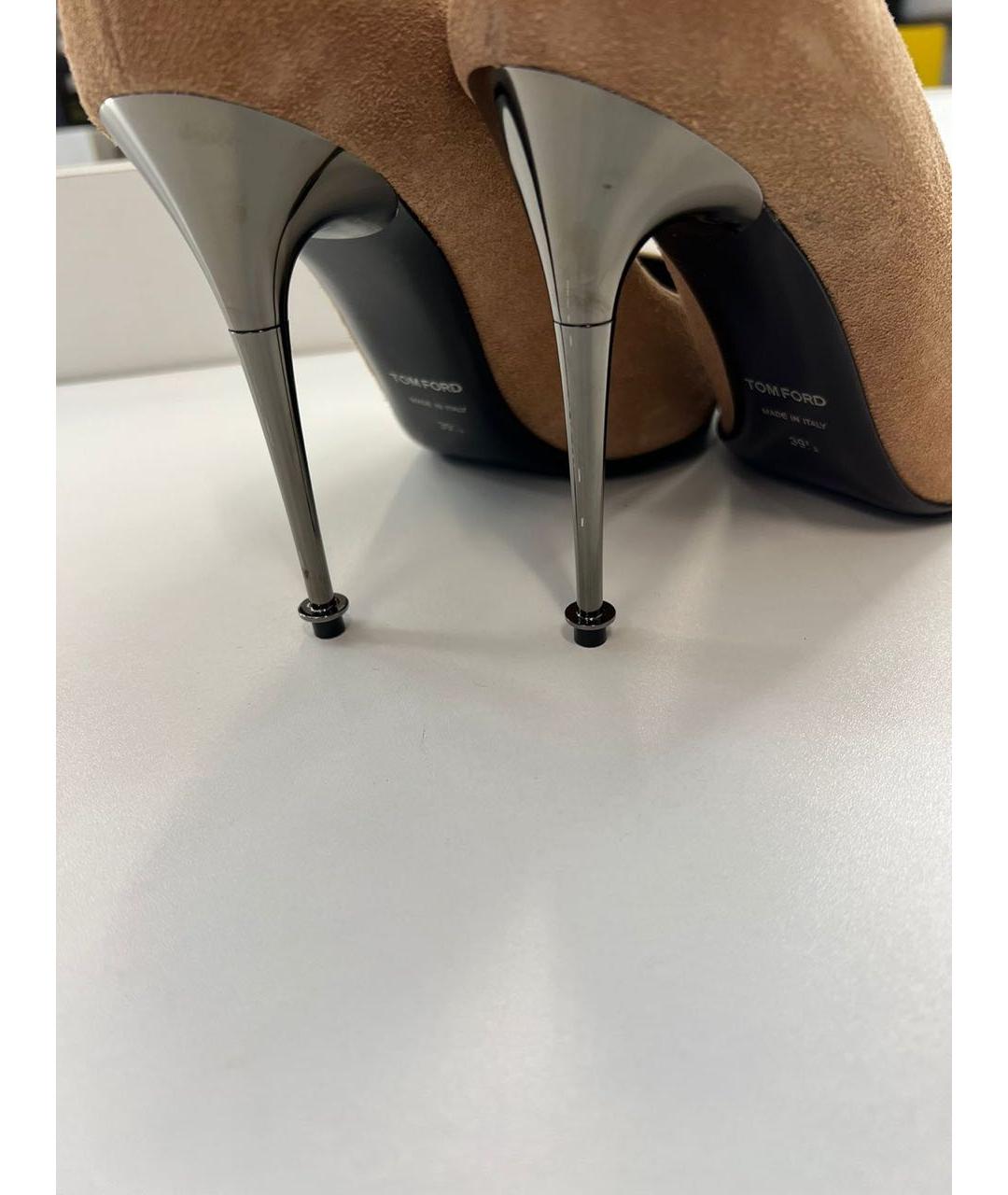 TOM FORD Бежевые замшевые туфли, фото 4