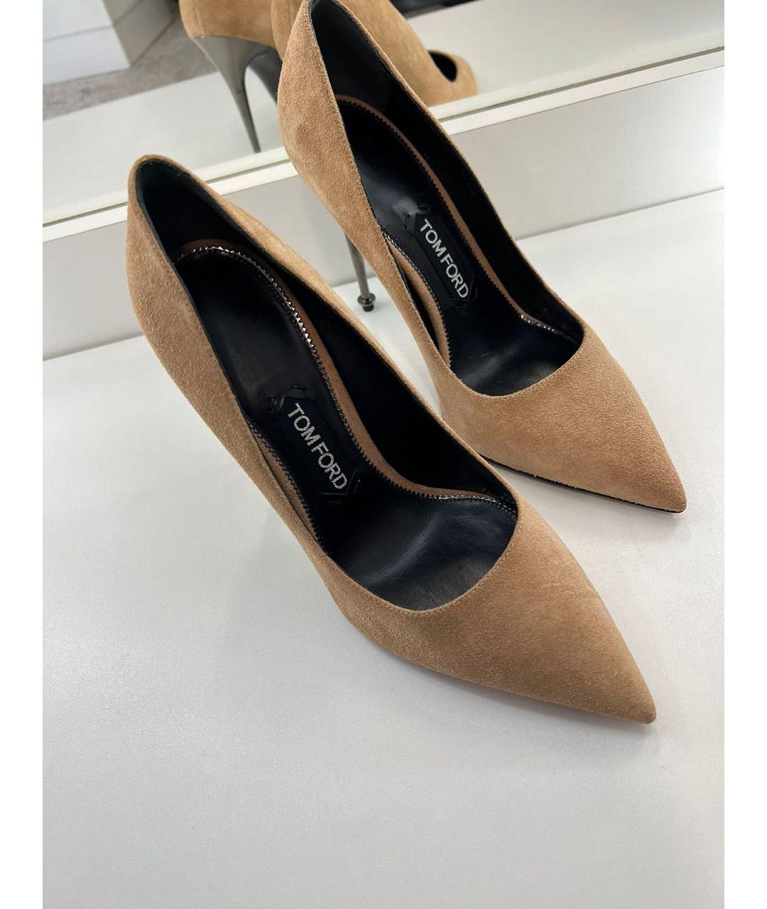 TOM FORD Бежевые замшевые туфли, фото 2