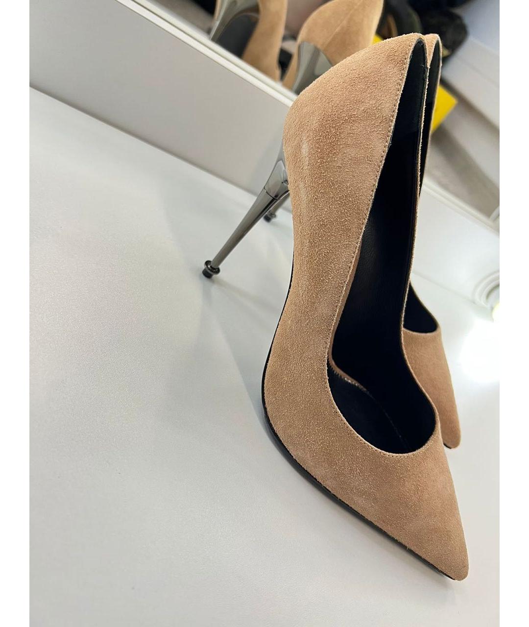 TOM FORD Бежевые замшевые туфли, фото 3