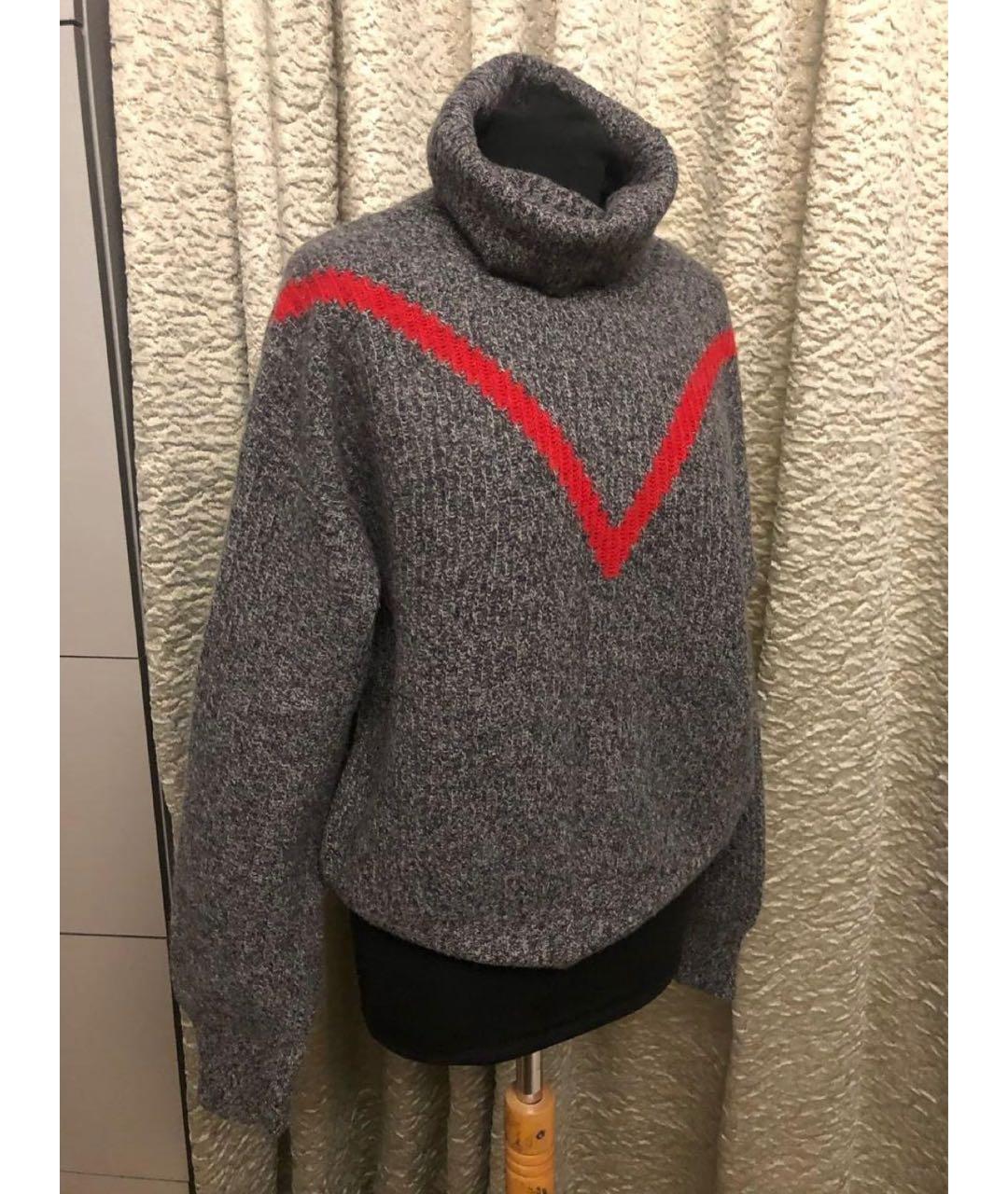 SANDRO Серый шерстяной джемпер / свитер, фото 5