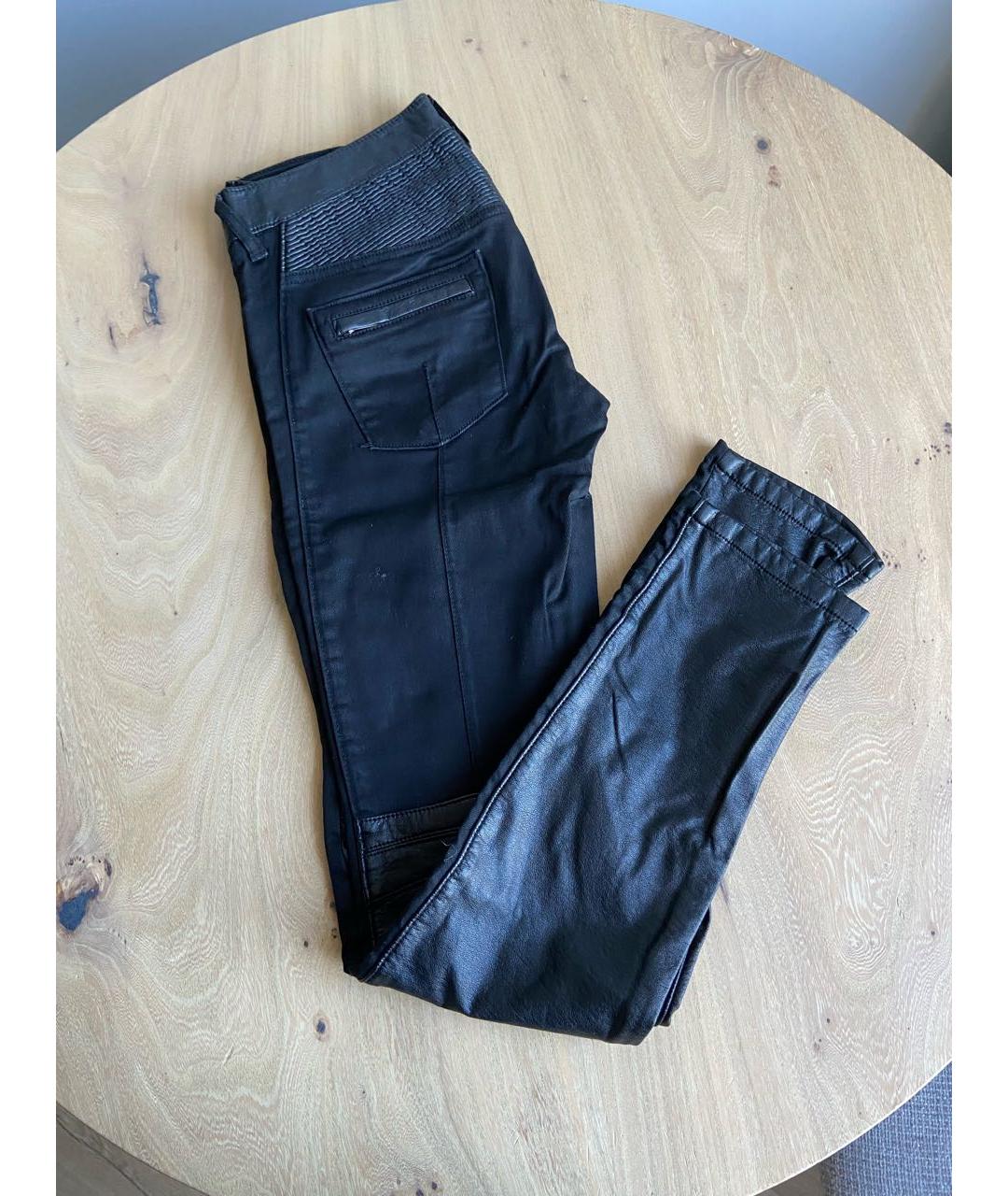 PHILIPP PLEIN Черные хлопковые брюки узкие, фото 2