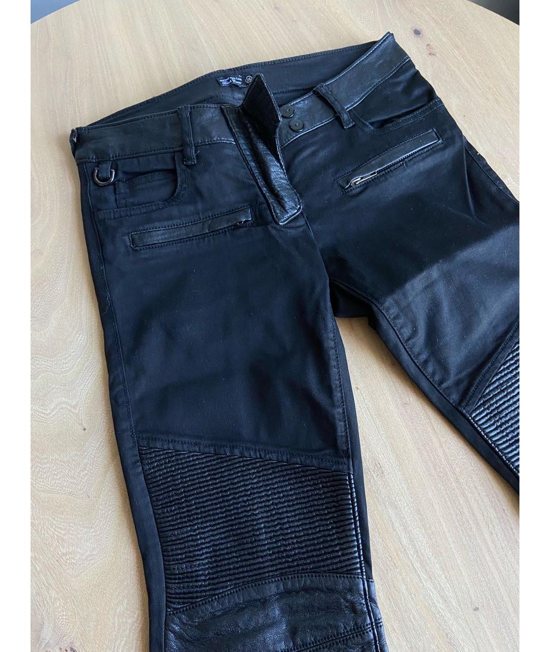 PHILIPP PLEIN Черные хлопковые брюки узкие, фото 4