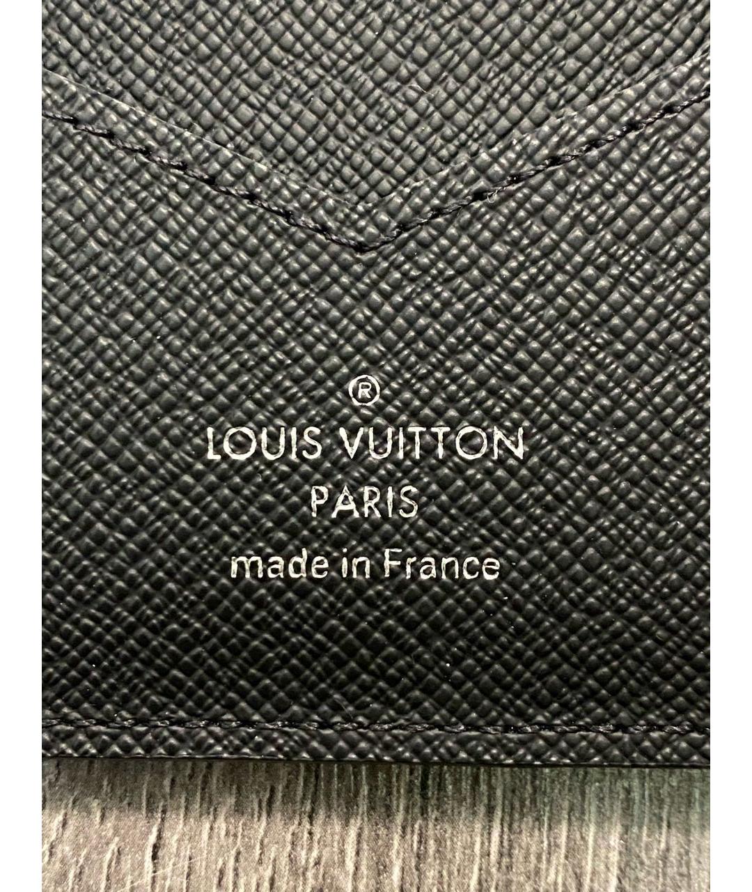 LOUIS VUITTON PRE-OWNED Черный кожаный кардхолдер, фото 7