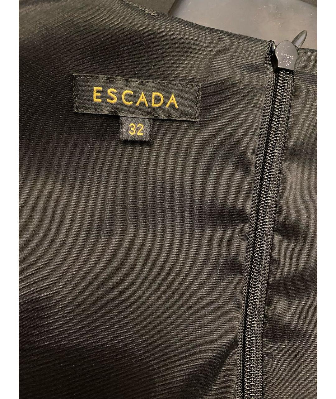 ESCADA Черное шерстяное повседневное платье, фото 5