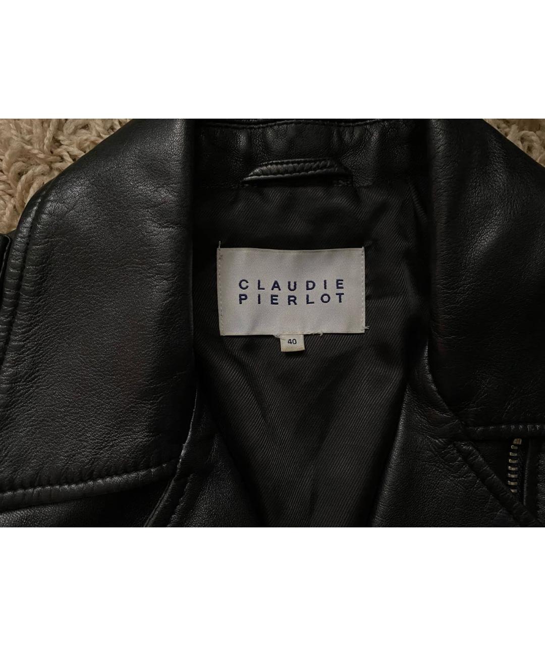 Claudie Pierlot Черная кожаная куртка, фото 2