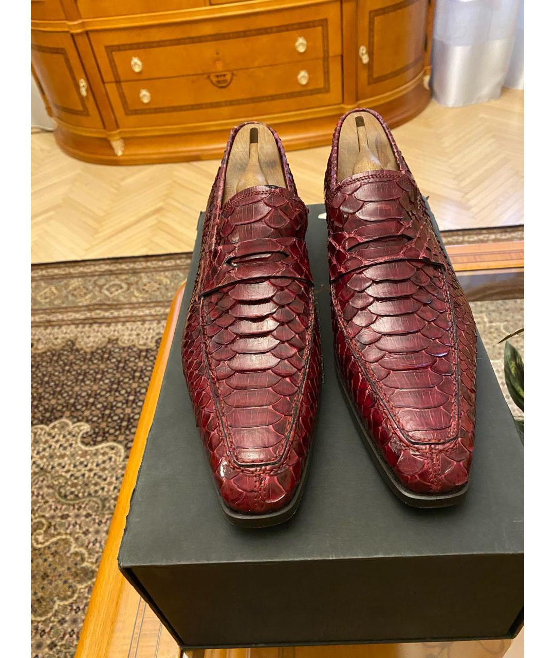 BILLIONAIRE Бордовые туфли из экзотической кожи, фото 2