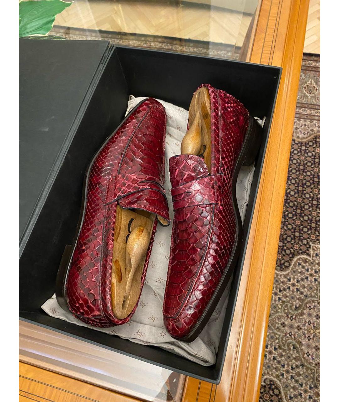 BILLIONAIRE Бордовые туфли из экзотической кожи, фото 3