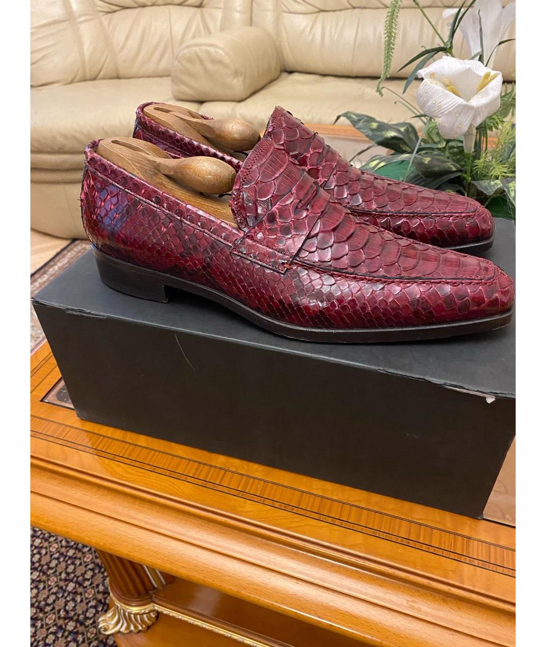 BILLIONAIRE Бордовые туфли из экзотической кожи, фото 7