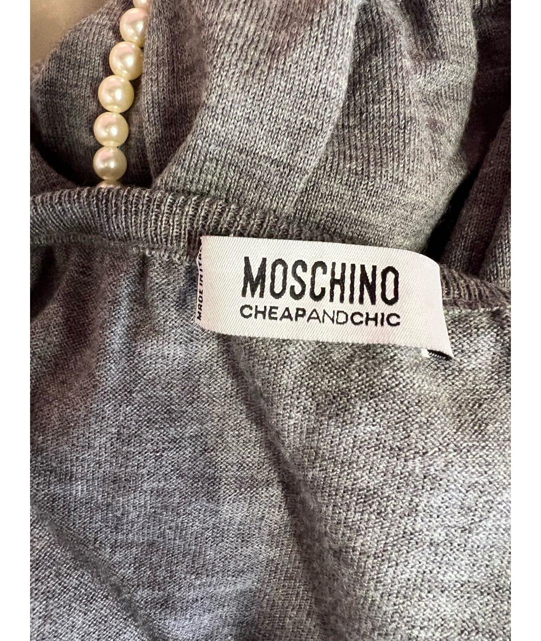 MOSCHINO Серая майка, фото 4