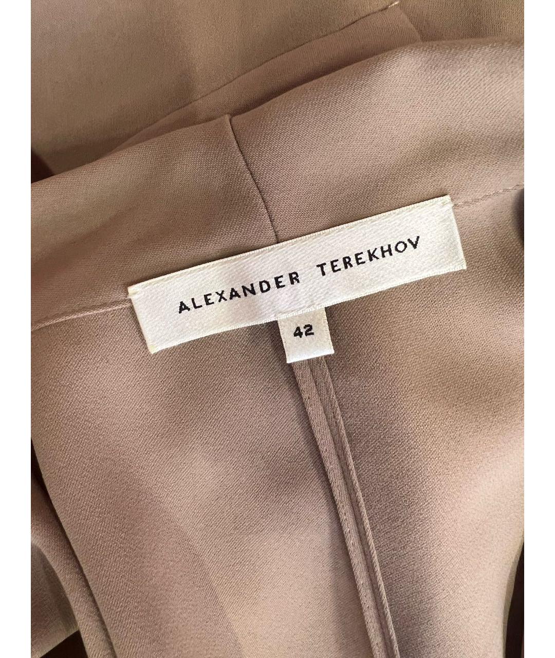 ALEXANDER TEREKHOV Коричневое полиэстеровое повседневное платье, фото 4