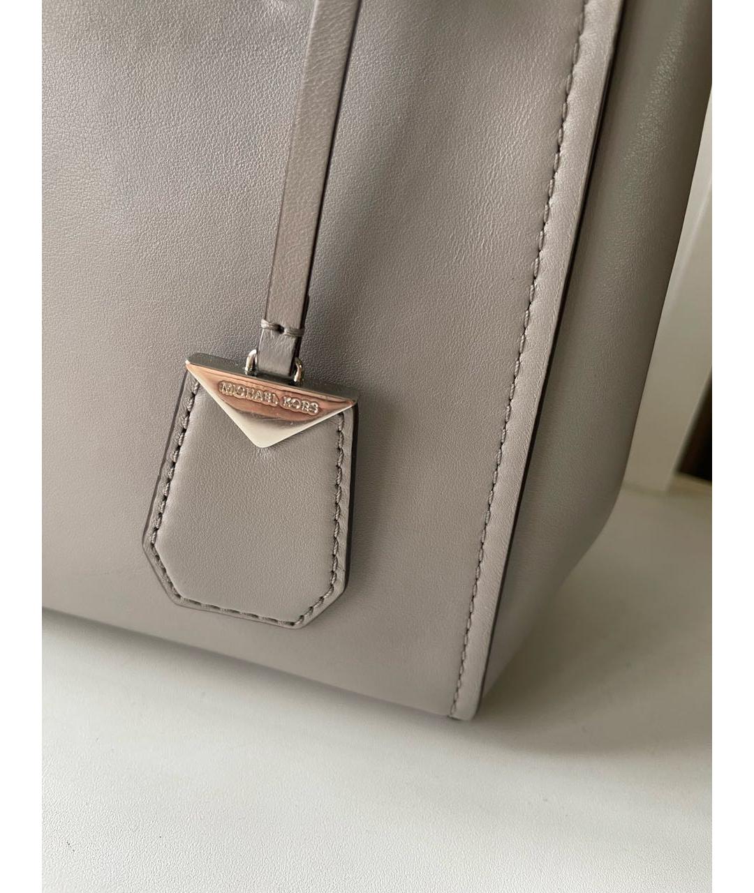 MICHAEL KORS Серая кожаная сумка тоут, фото 5