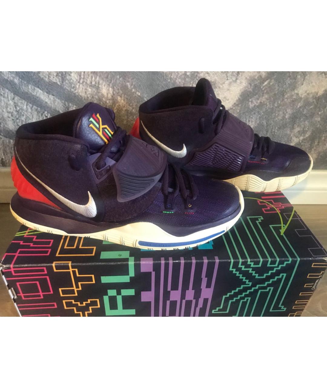 NIKE Фиолетовые высокие кроссовки / кеды, фото 4