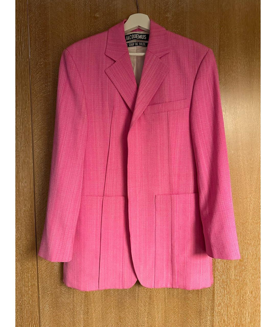JACQUEMUS Розовый жакет/пиджак, фото 6