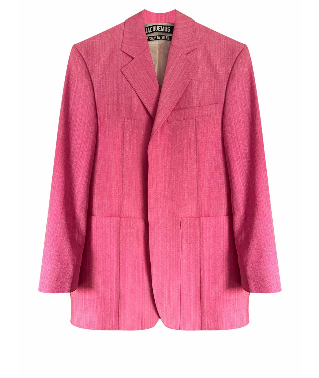 JACQUEMUS Розовый жакет/пиджак, фото 1