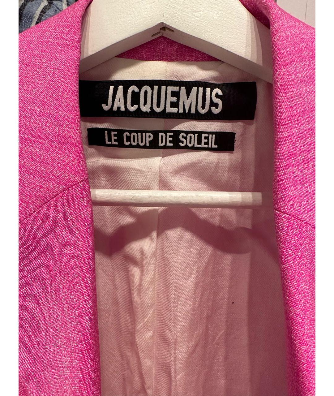 JACQUEMUS Розовый жакет/пиджак, фото 4