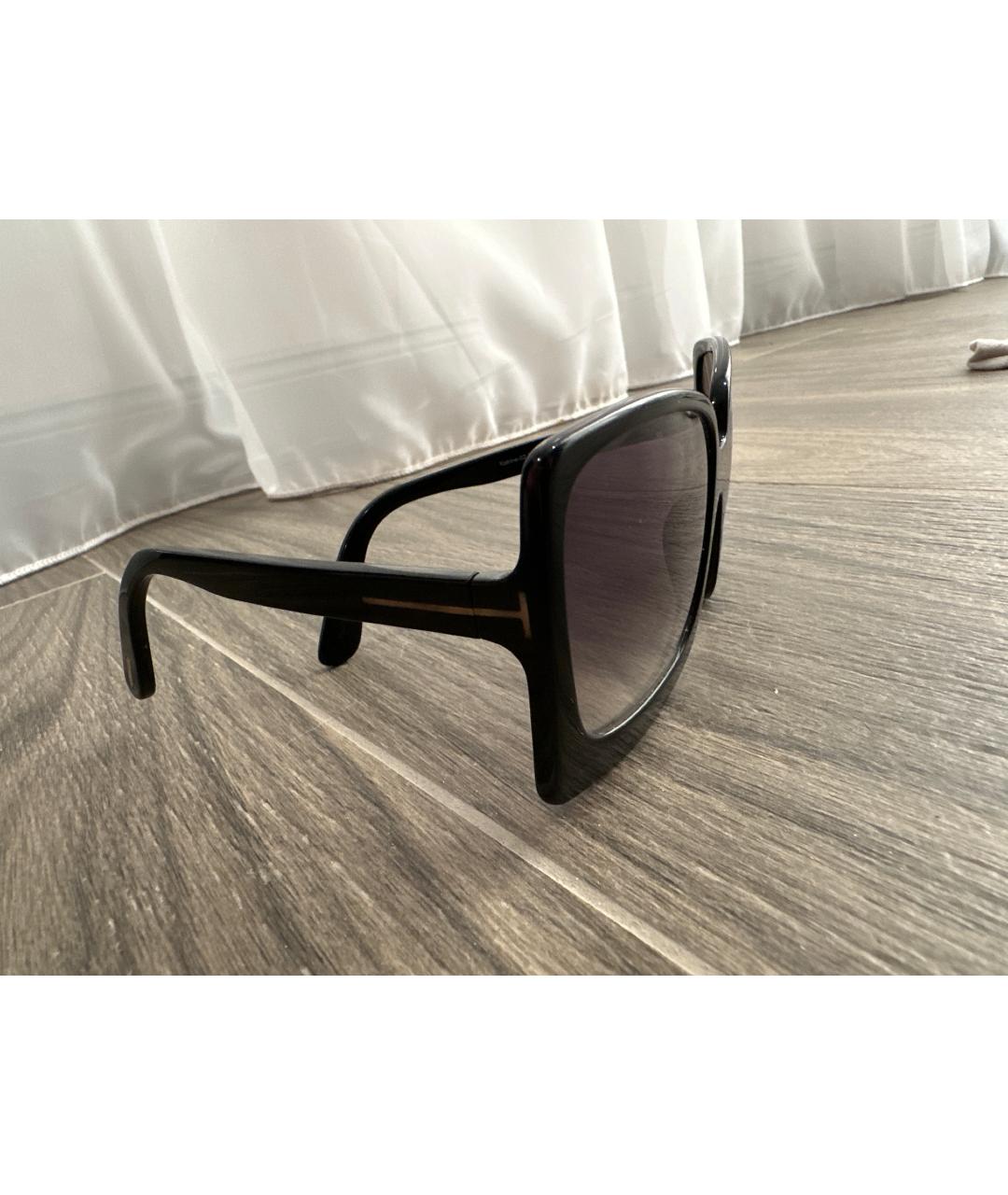 TOM FORD Черные пластиковые солнцезащитные очки, фото 3