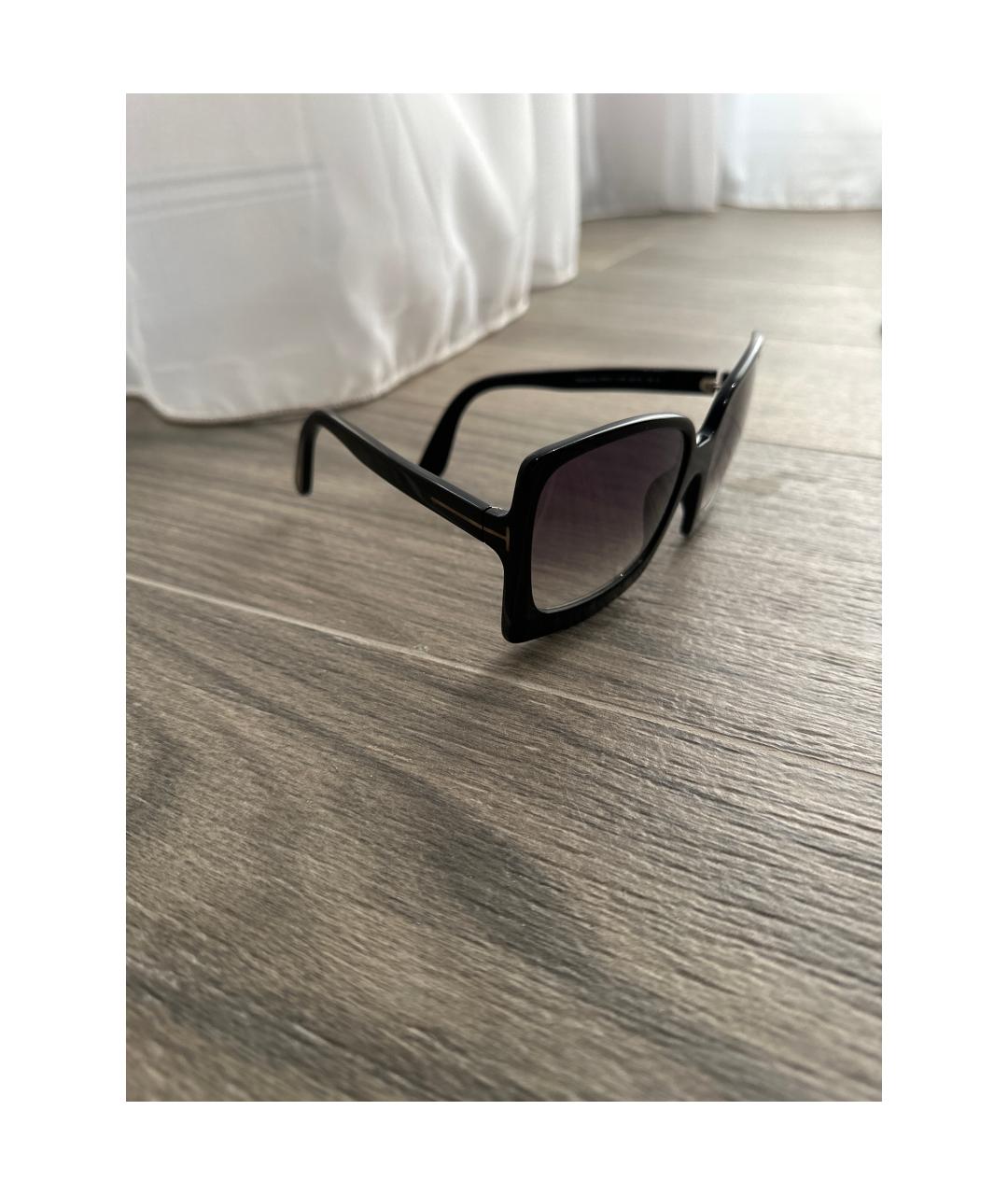 TOM FORD Черные пластиковые солнцезащитные очки, фото 2