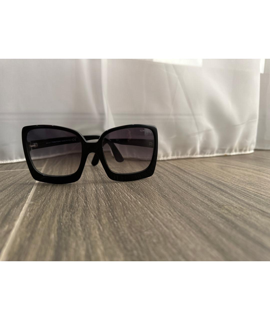 TOM FORD Черные пластиковые солнцезащитные очки, фото 5