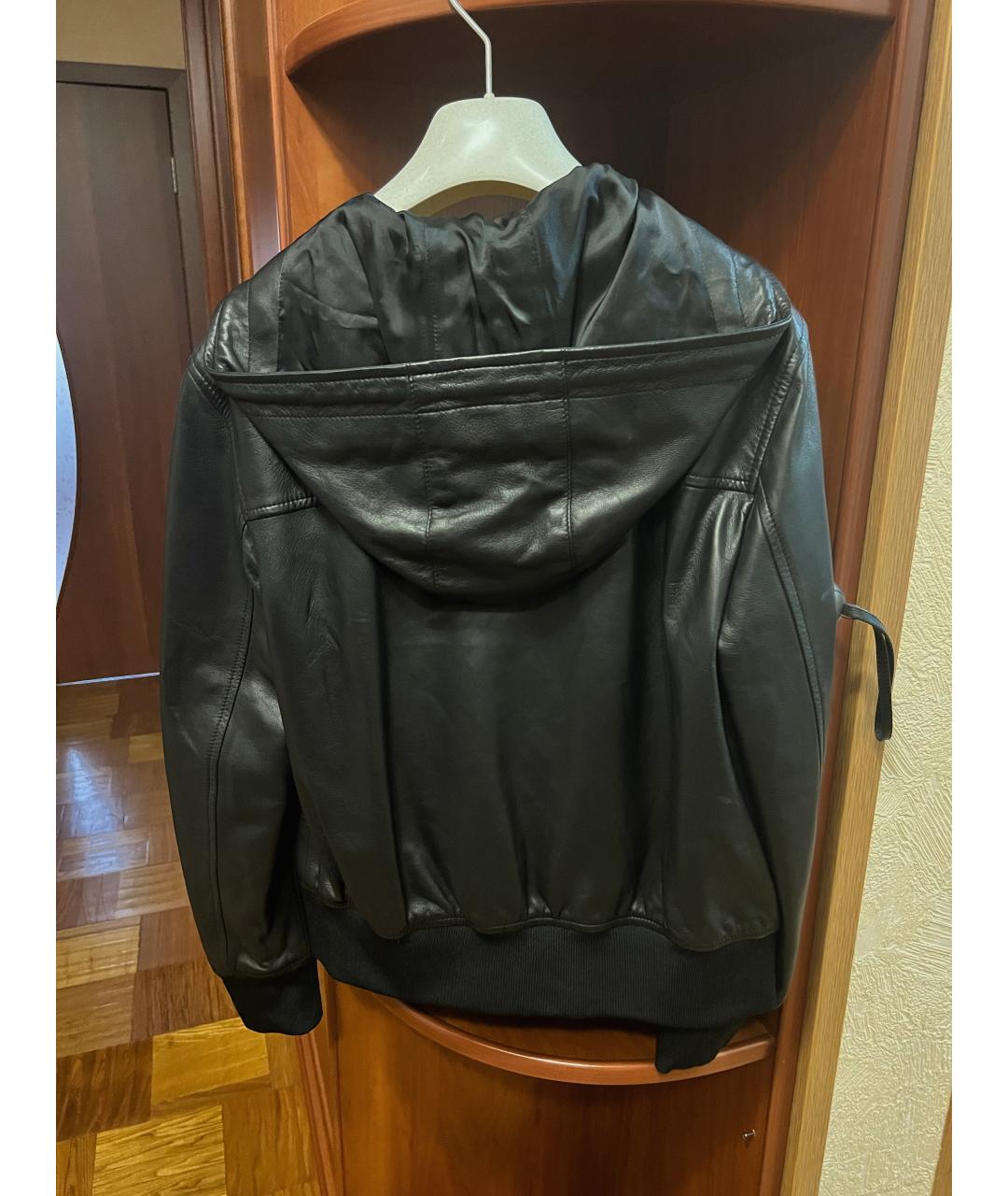 BALLY Черная кожаная куртка, фото 2