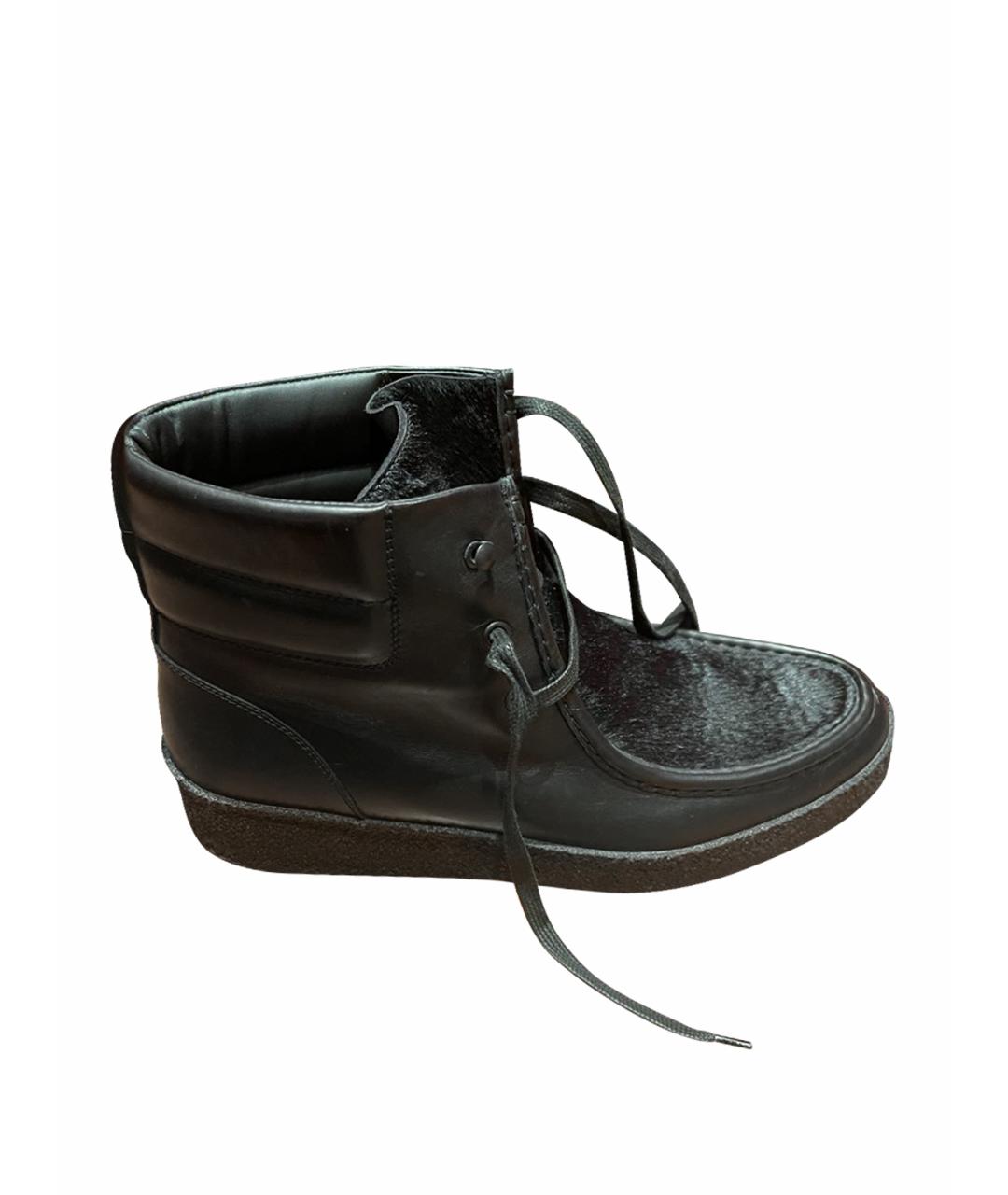 BOTTEGA VENETA Черные кожаные туфли, фото 1