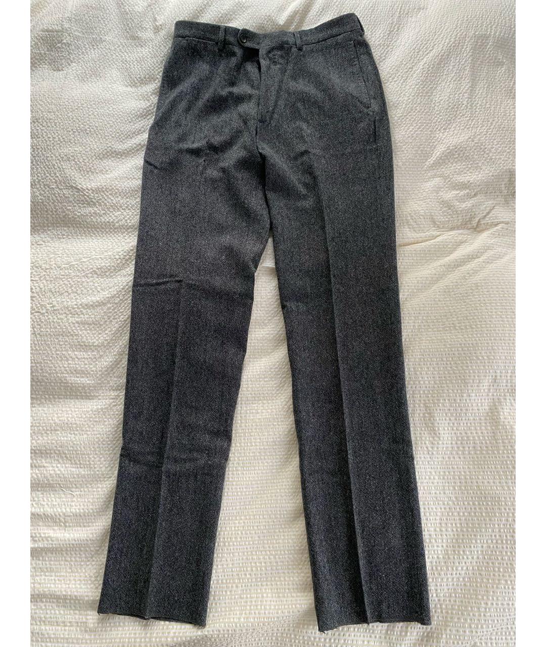 CH CAROLINA HERRERA Антрацитовые шерстяные повседневные брюки, фото 6