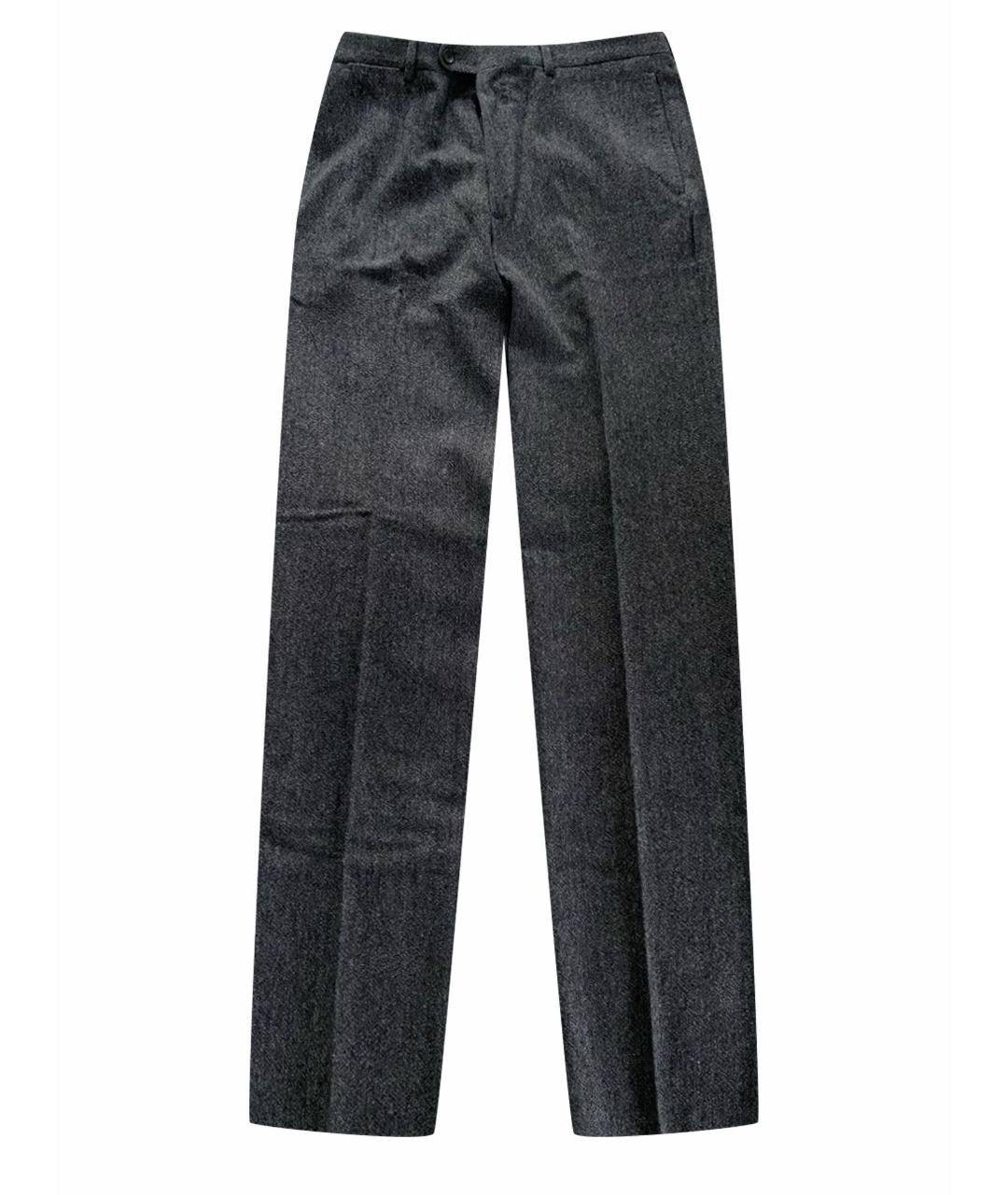 CH CAROLINA HERRERA Антрацитовые шерстяные повседневные брюки, фото 1