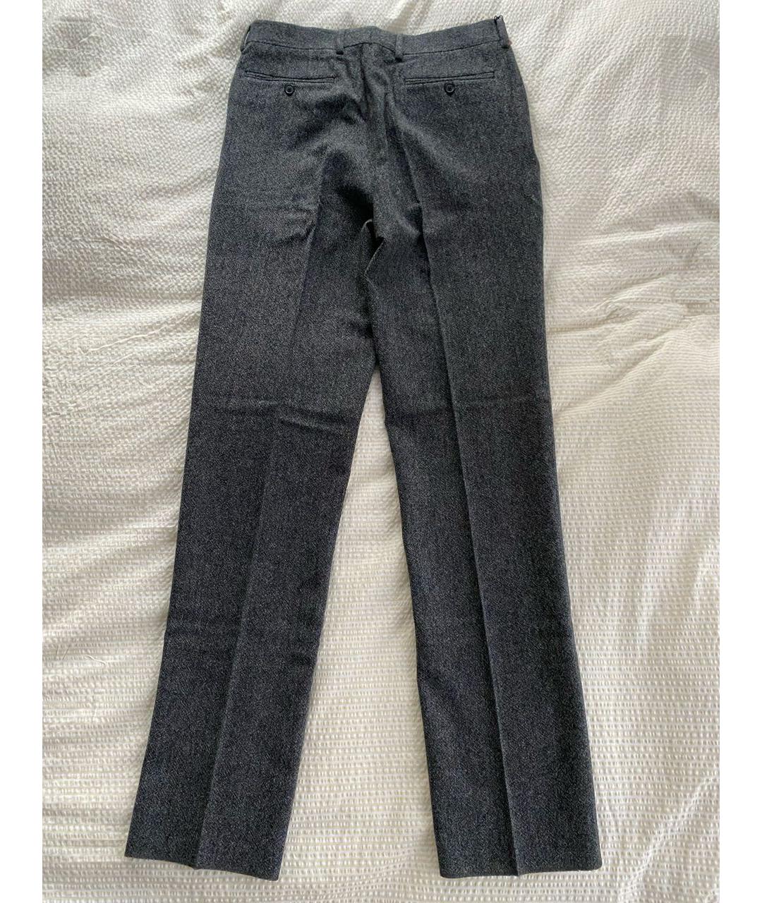 CH CAROLINA HERRERA Антрацитовые шерстяные повседневные брюки, фото 5